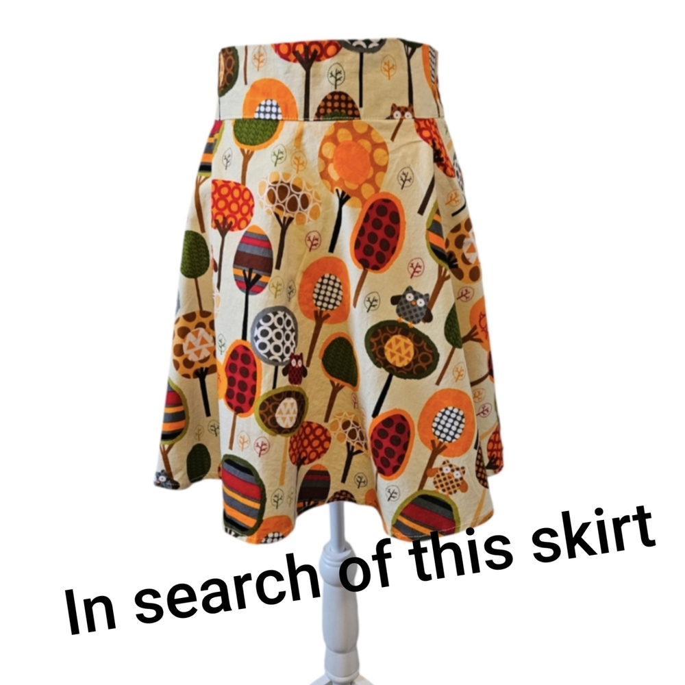 Colorful Patterned Women's Skirt